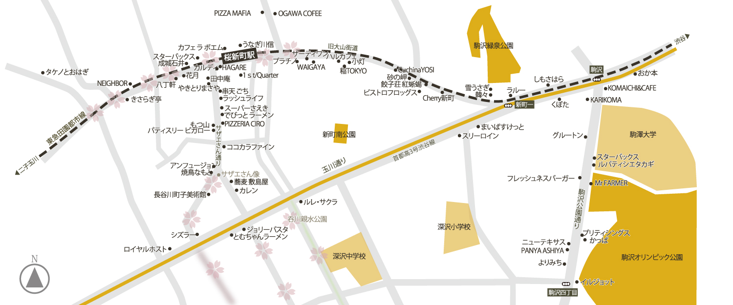 東急triangle_桜新町エリアマップ