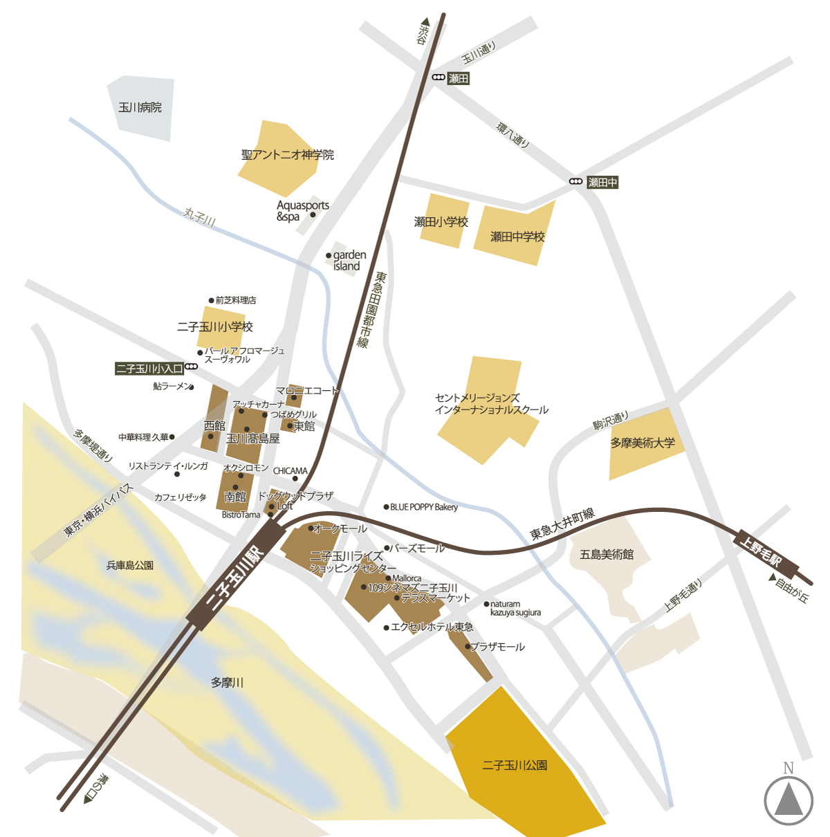 東急triangle_二子玉川エリアマップ