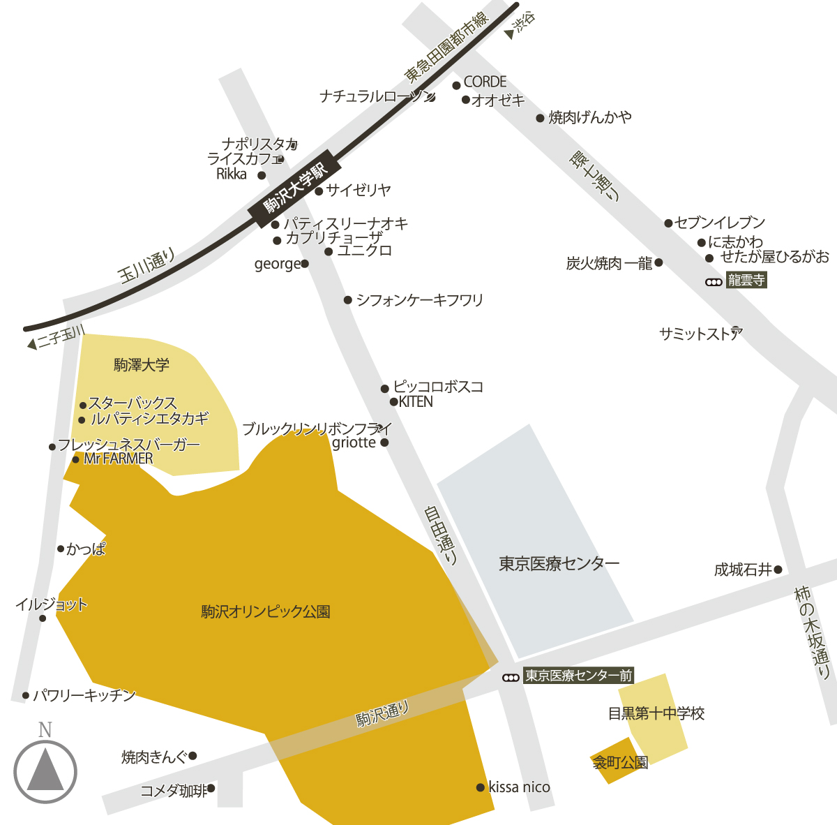 東急triangle_駒沢エリアマップ