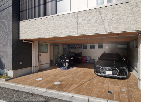 東京50坪土地特集｜大開口のビルドインガレージのイメージ